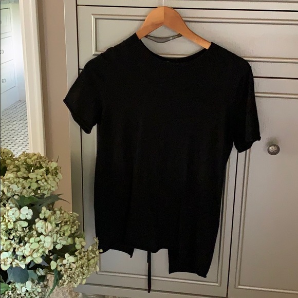 Black lace up sweater - Picture 3 of 3